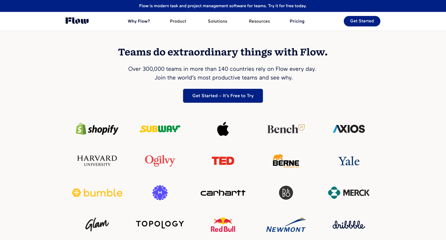 Flow - Best Project Management Software for Enterprises | Flow Customer Reviews screen