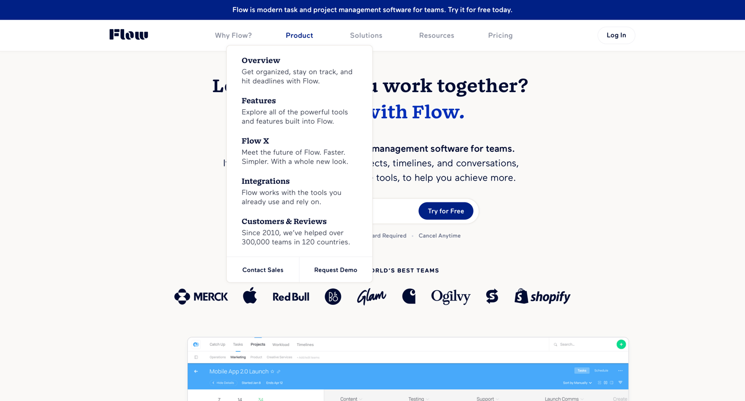 Flow - Flexible Project & Task Management Software for Teams - Flow screen