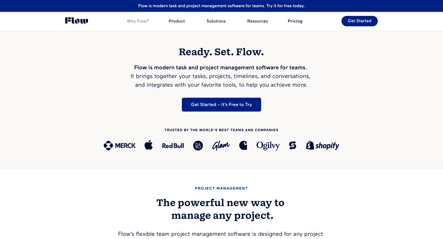 Flow - Why Flow | Intuitive Task Management System to Boost Productivity - Flow screen
