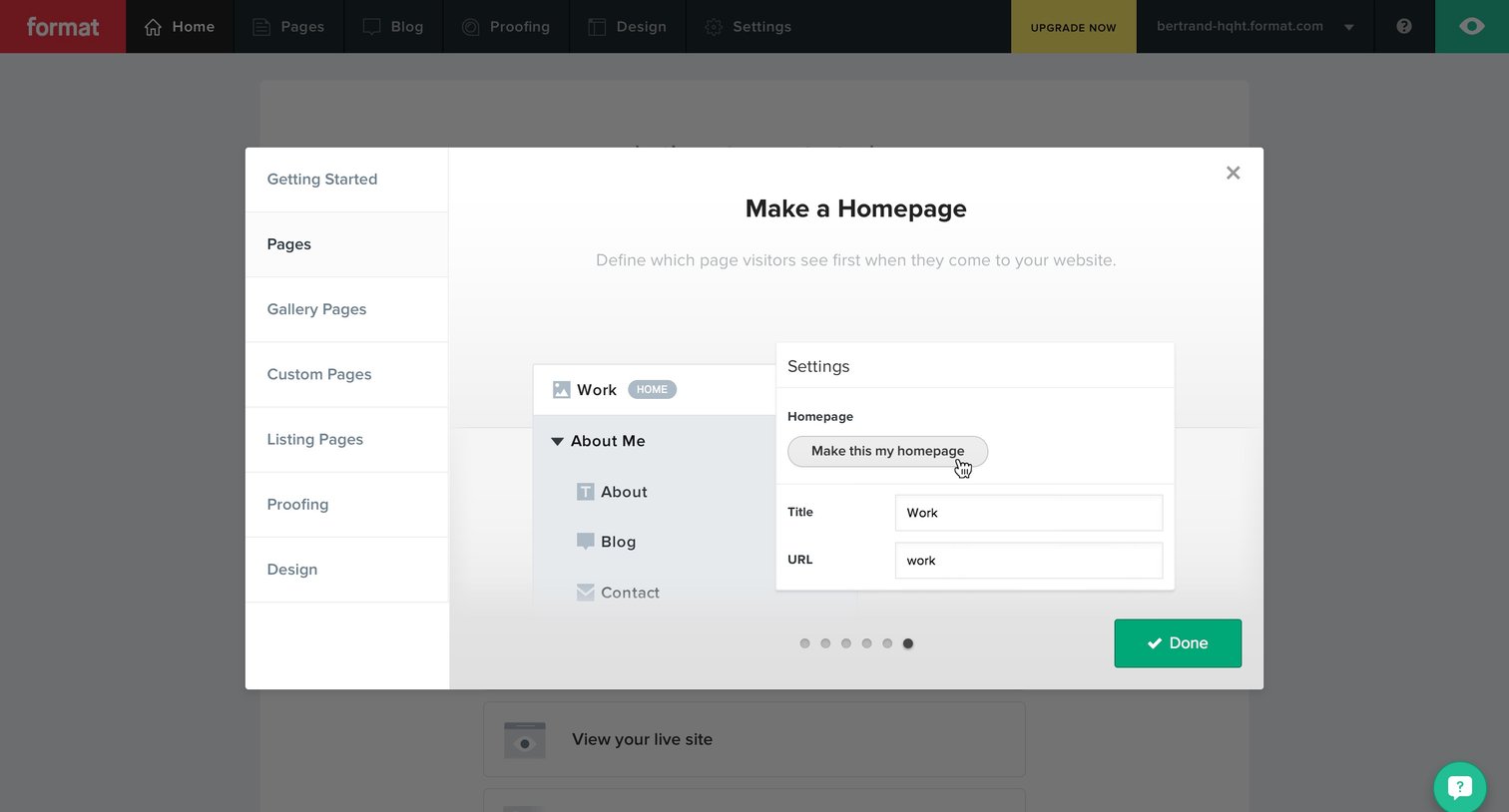 Format - Onboarding screen