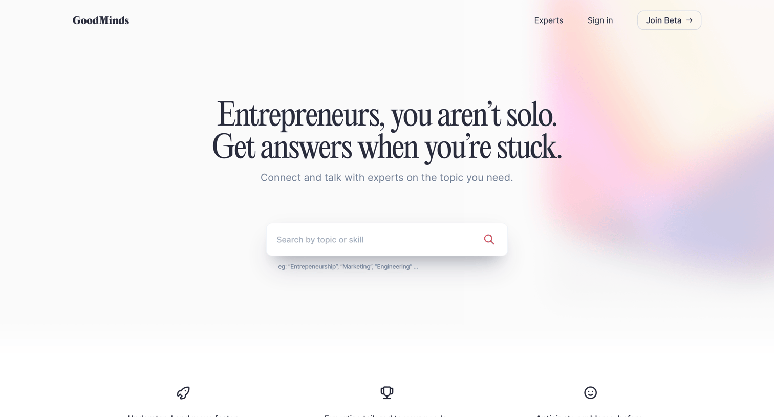 Goodminds - GoodMinds.Club — Answer your questions with 1.1 talks with experts. screen