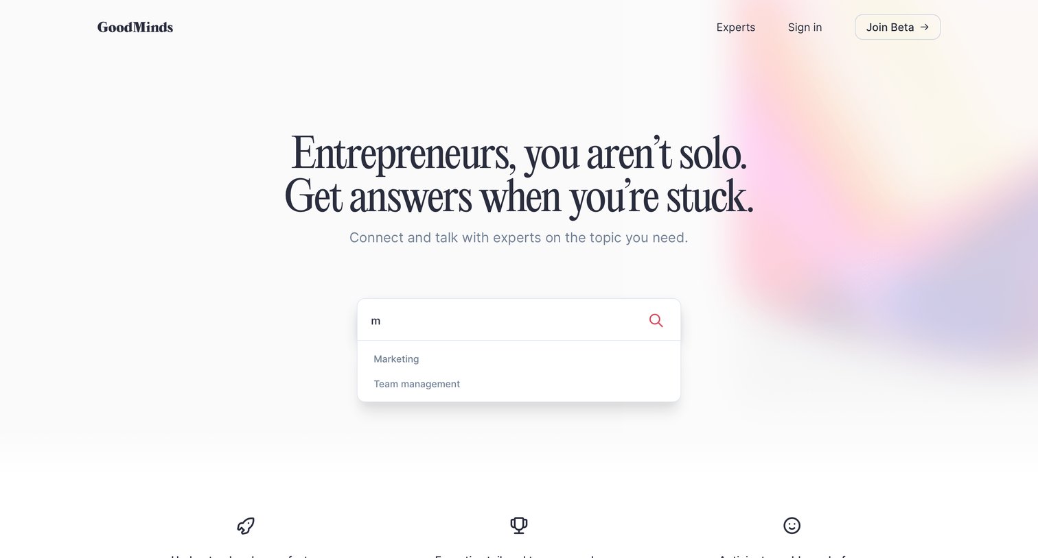Goodminds - GoodMinds.Club — Answer your questions with 1.1 talks with experts. screen