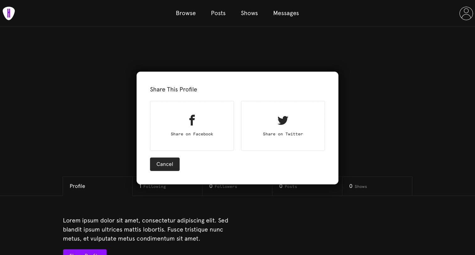 Hendrix - Share screen