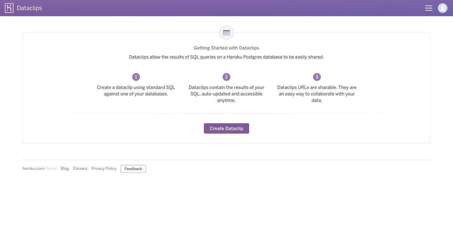 Empty state from Heroku