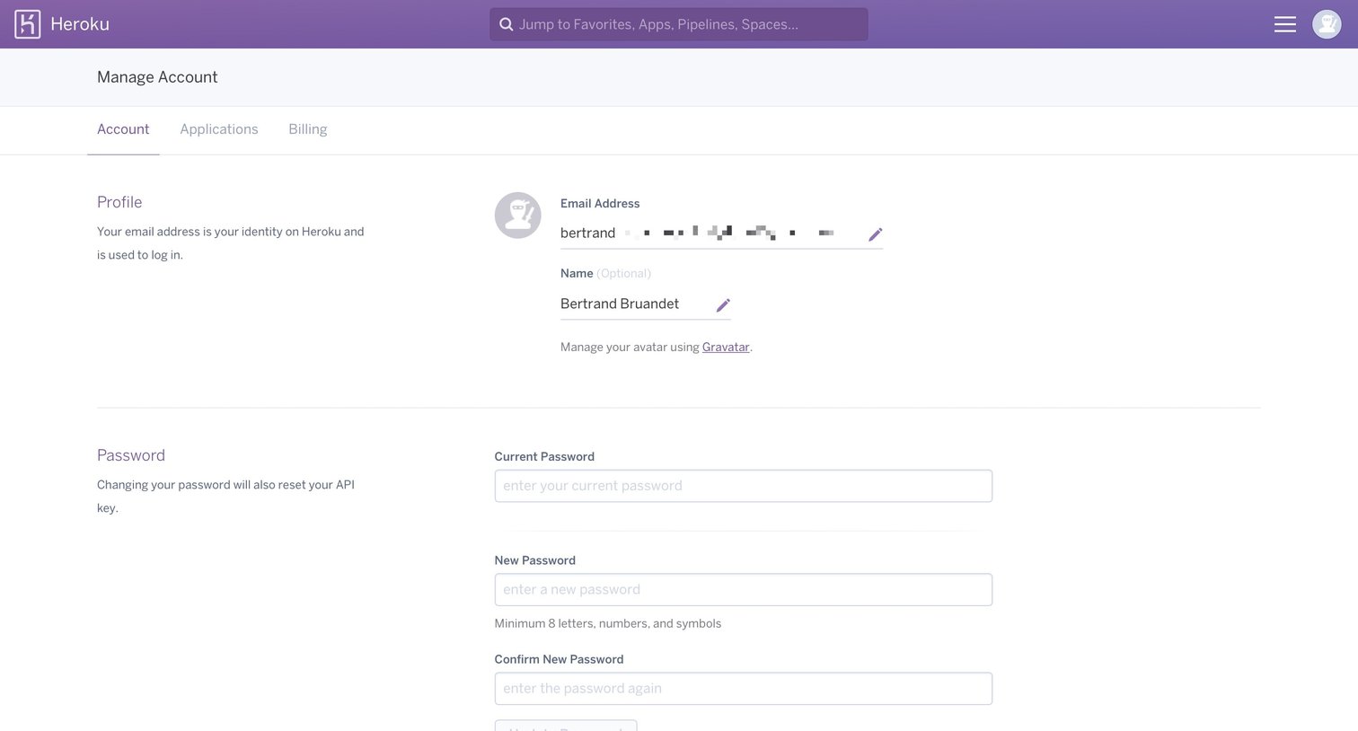 Settings from Heroku