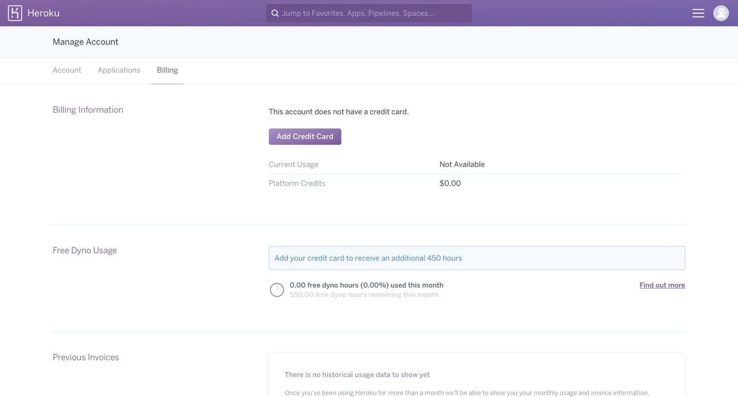 Settings from Heroku