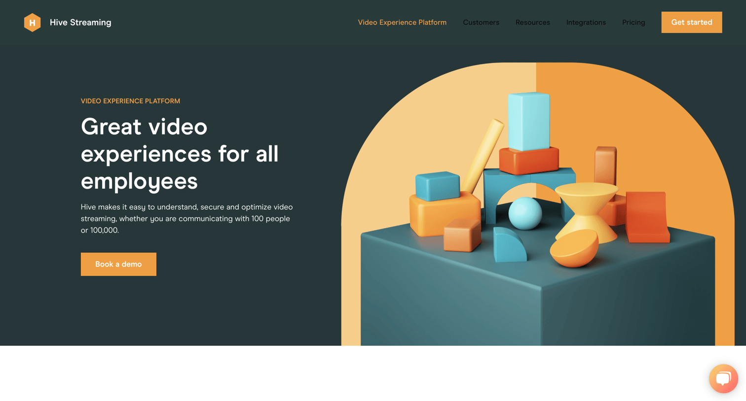 Hive streaming - Hive Enterprise Video Experience Platform — Video for all employees screen