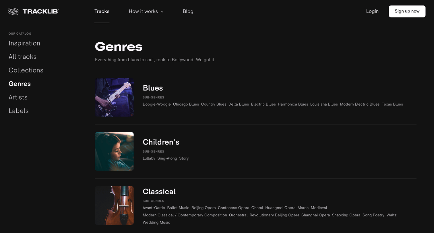 Tracklib - Genres | Tracklib screen