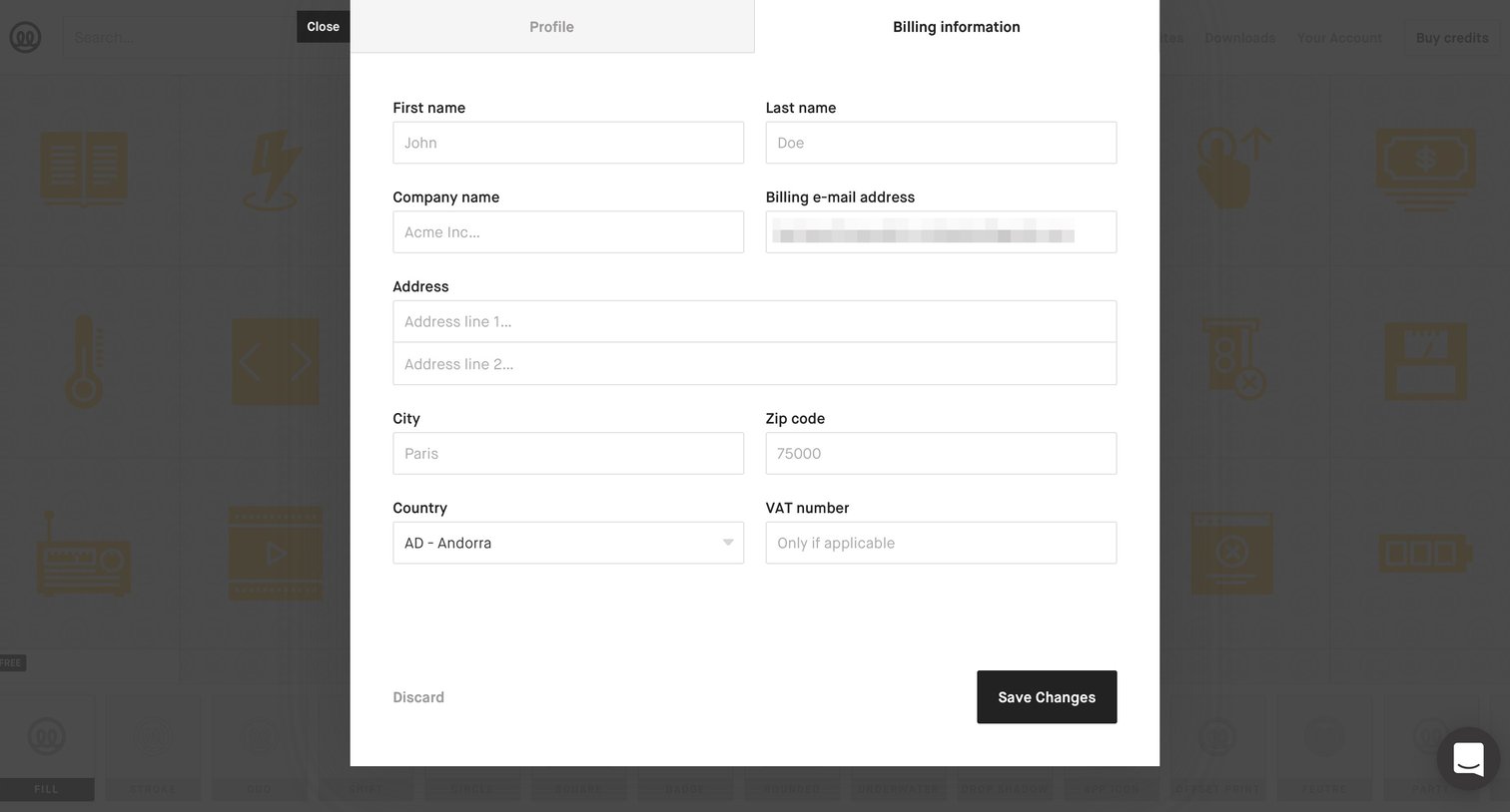 Settings from Illustrio
