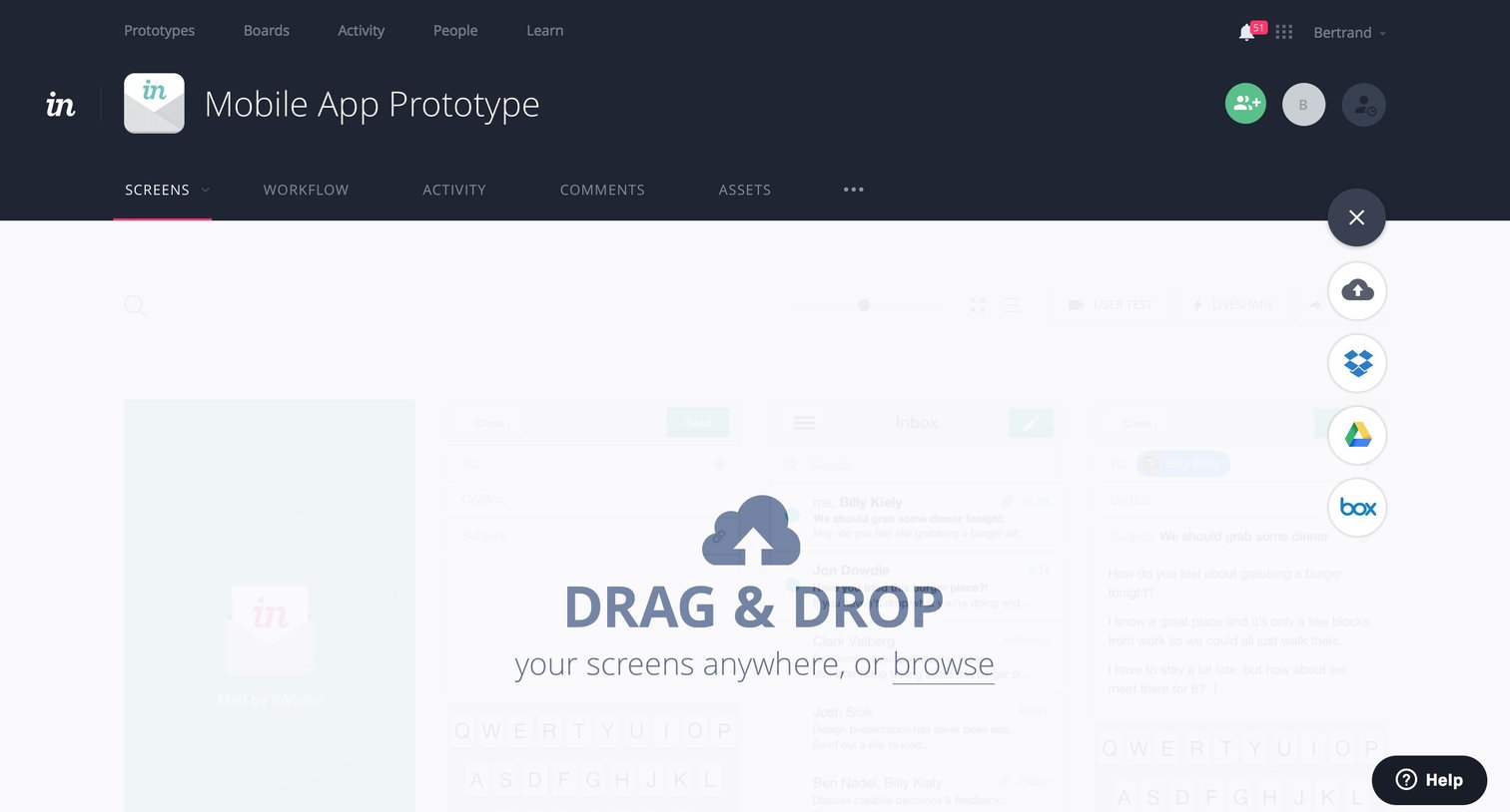 Drag & drop from Invision