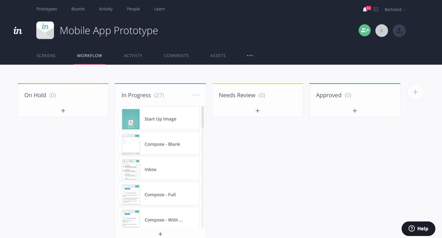 Timeline from Invision