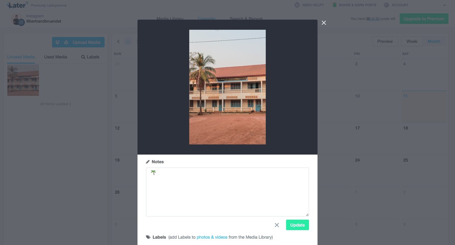 Later - Create screen