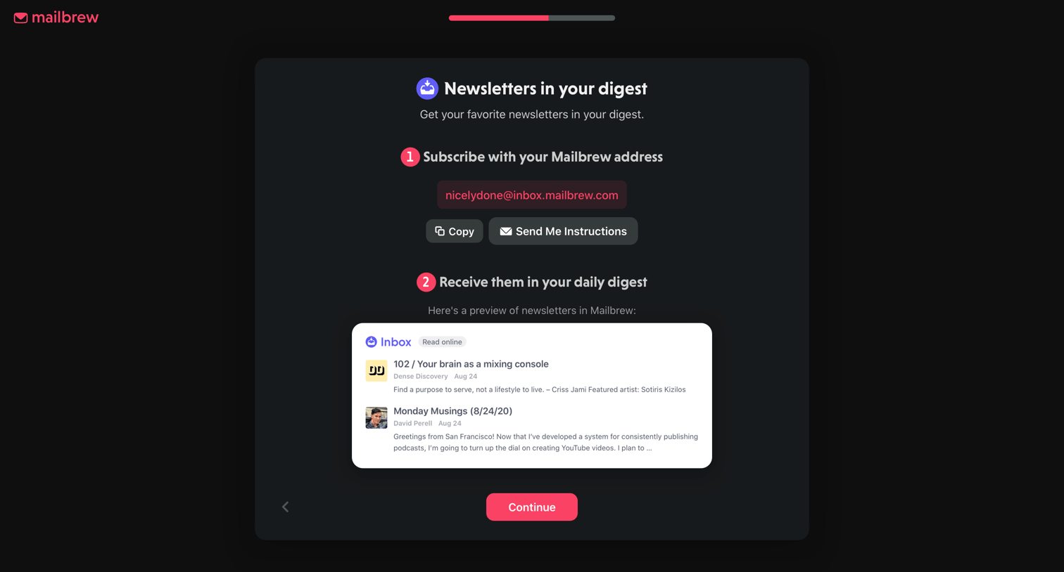 Mailbrew - Inbox | Mailbrew screen