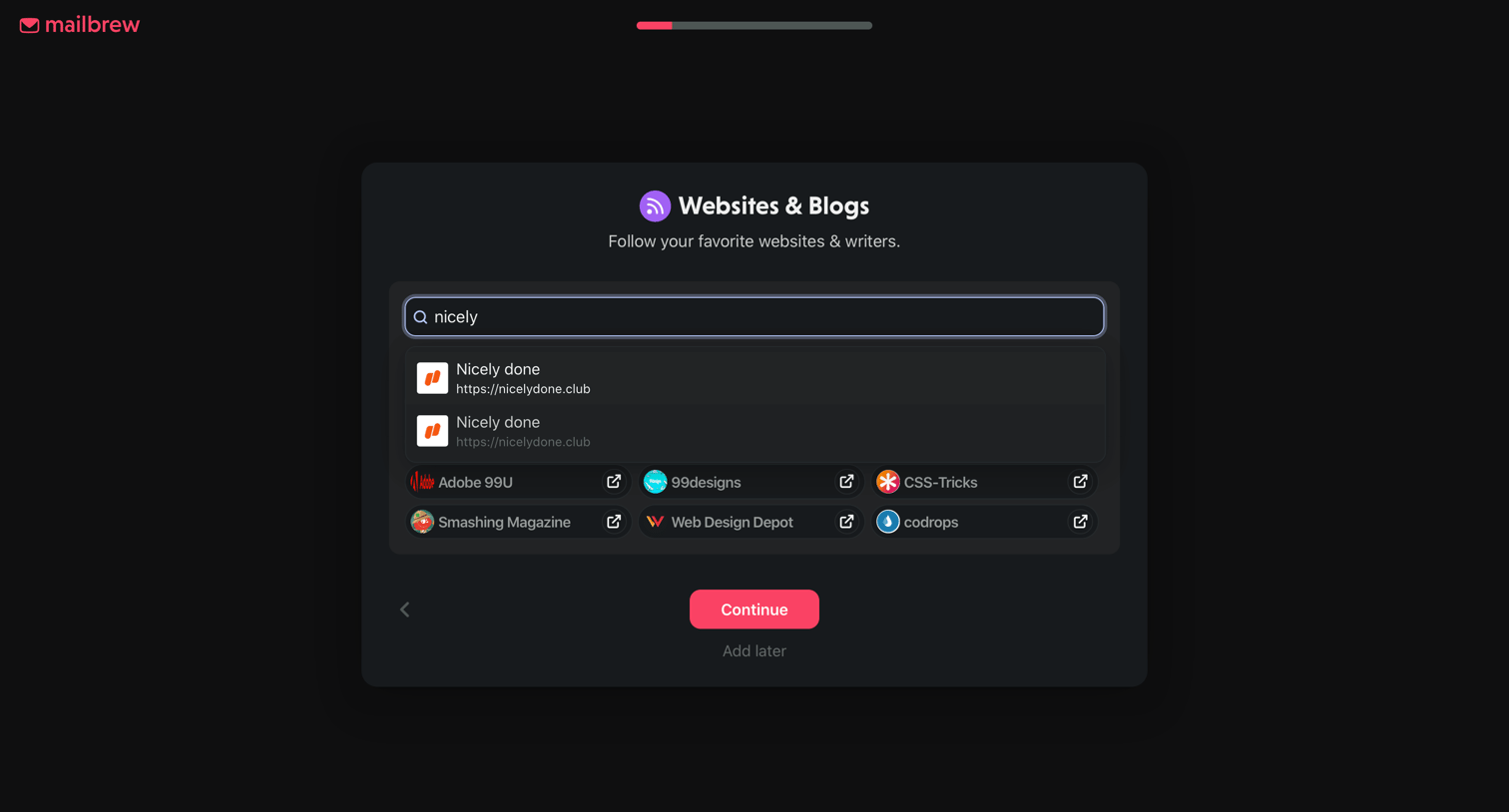 Mailbrew - Blogs | Mailbrew screen