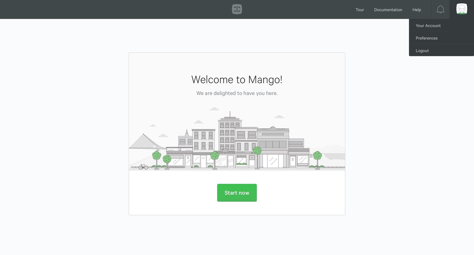 Mango - Dropdown screen
