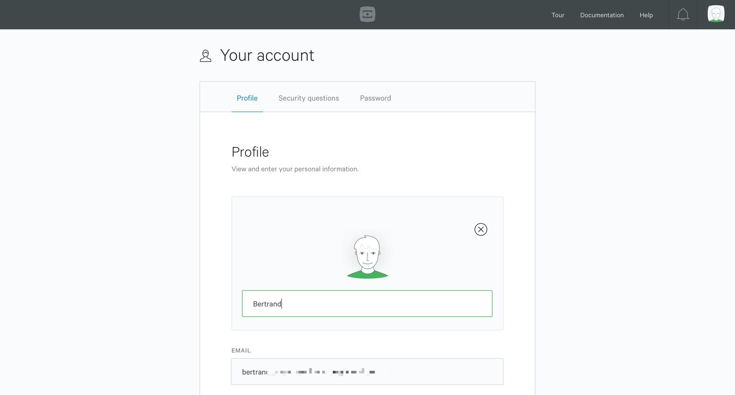 Mango - Settings screen