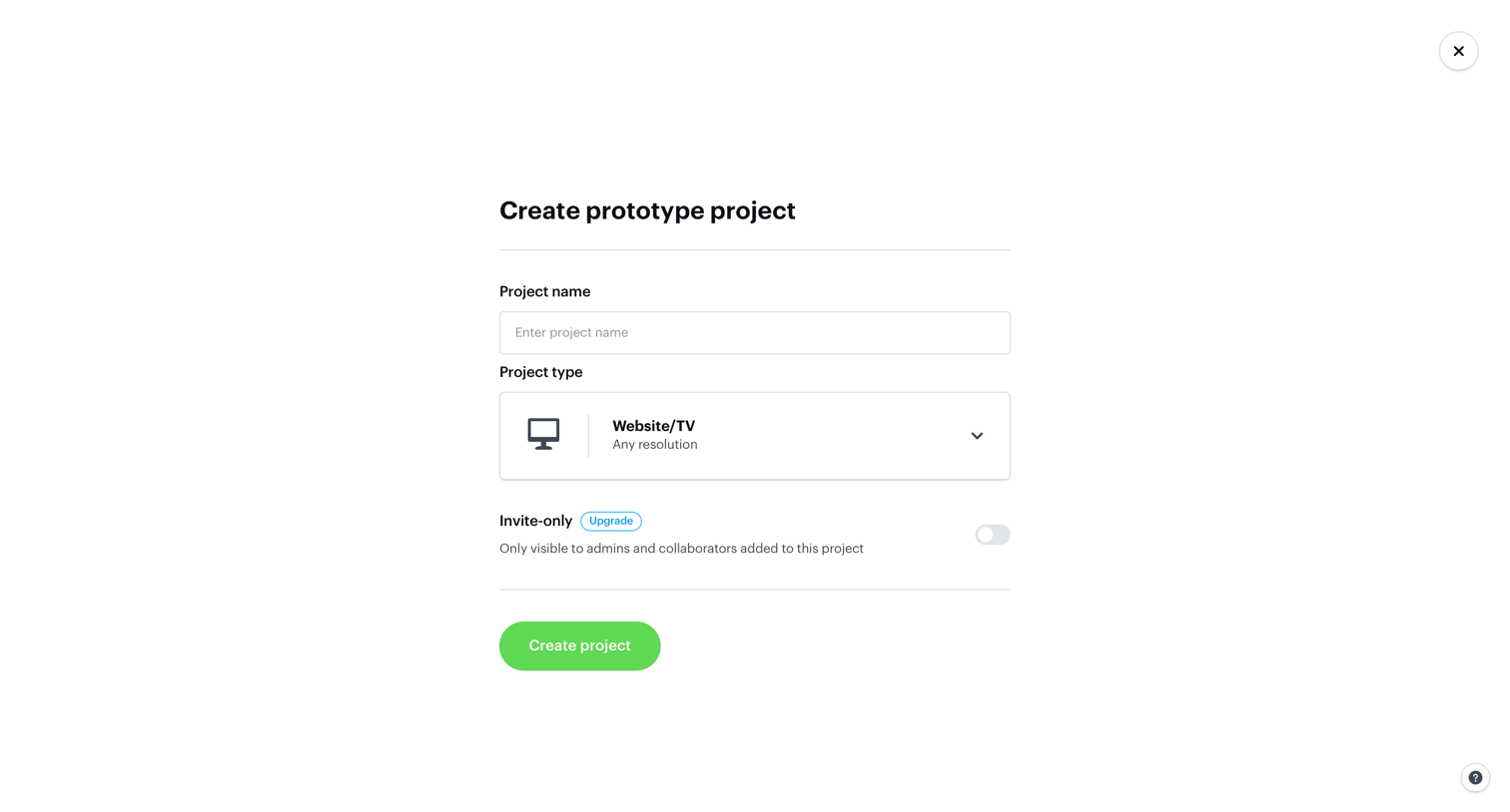 Marvel - Create a prototype project | Marvel screen