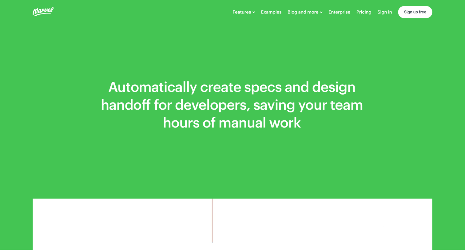 Marvel - Marvel | UI, UX Design & Developer Handoff Tool screen