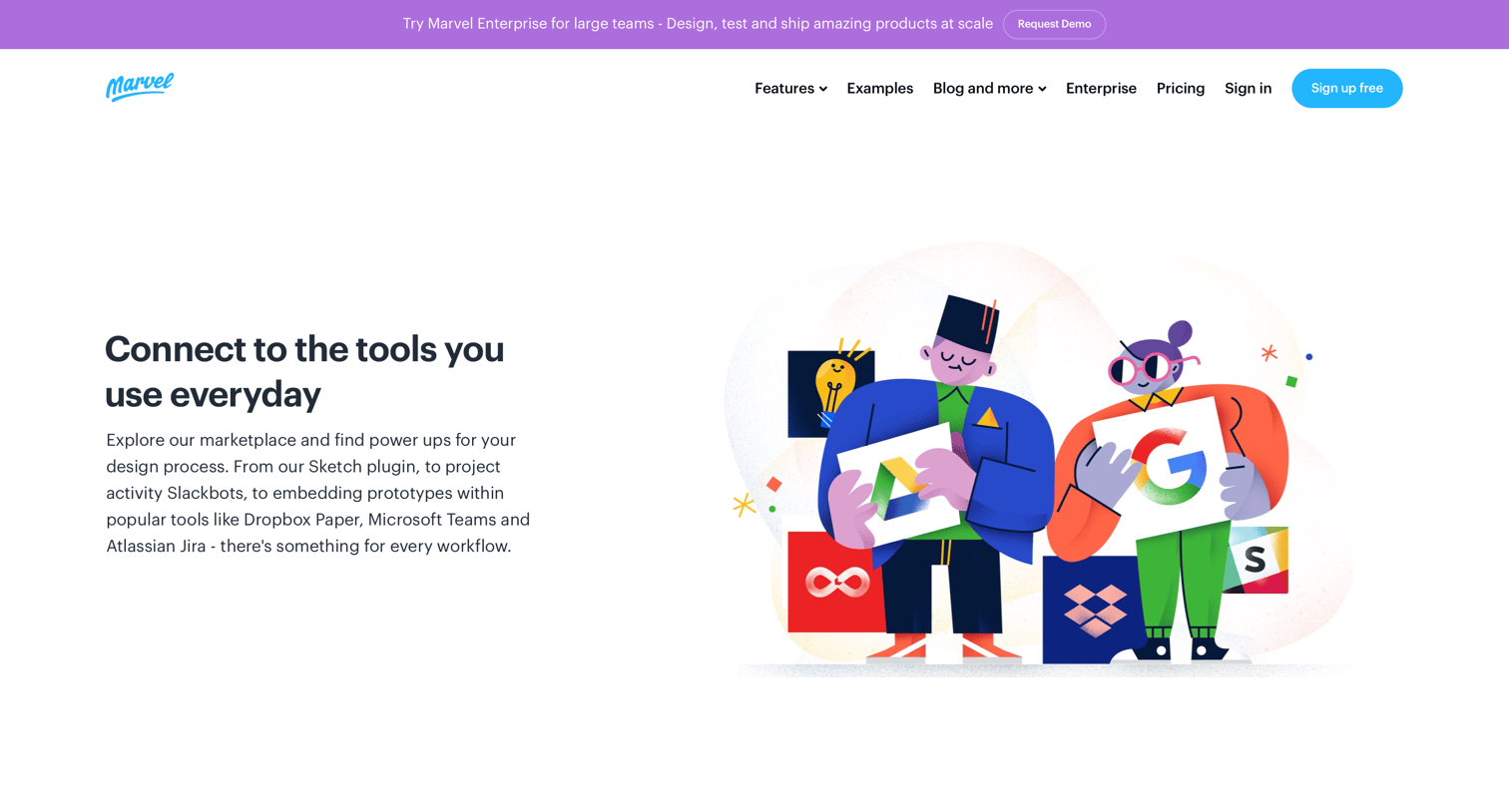 Marvel - Marvel Integrations | Connect with Sketch, Jira and more screen