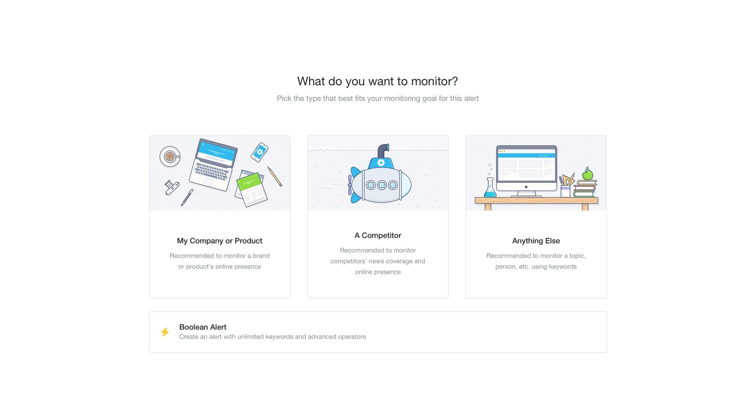 Mention - Onboarding screen