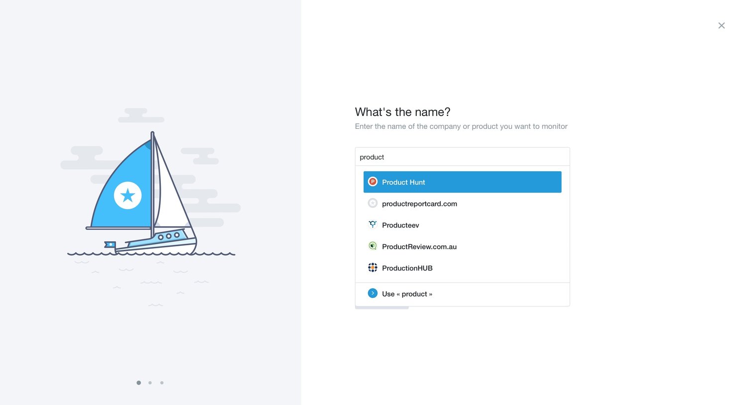 Mention - Onboarding screen