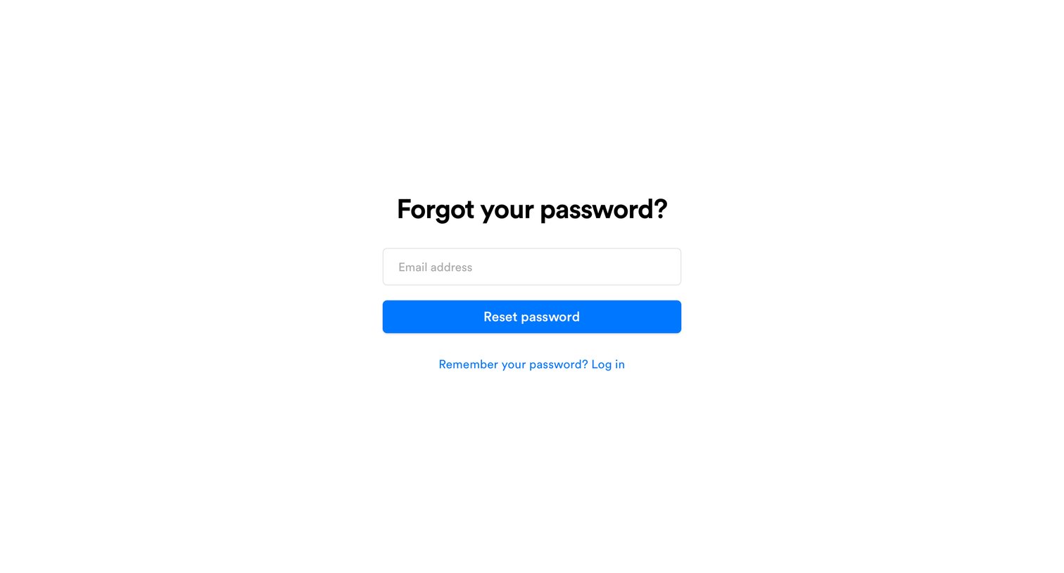 Forgotten password from Mollie