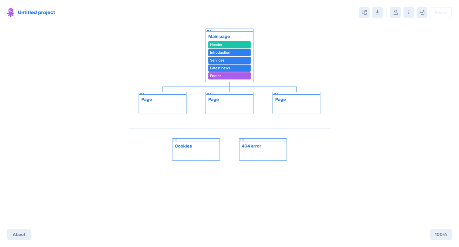 Octopus - Super Fast Visual Sitemap Tool | Octopus.do screen