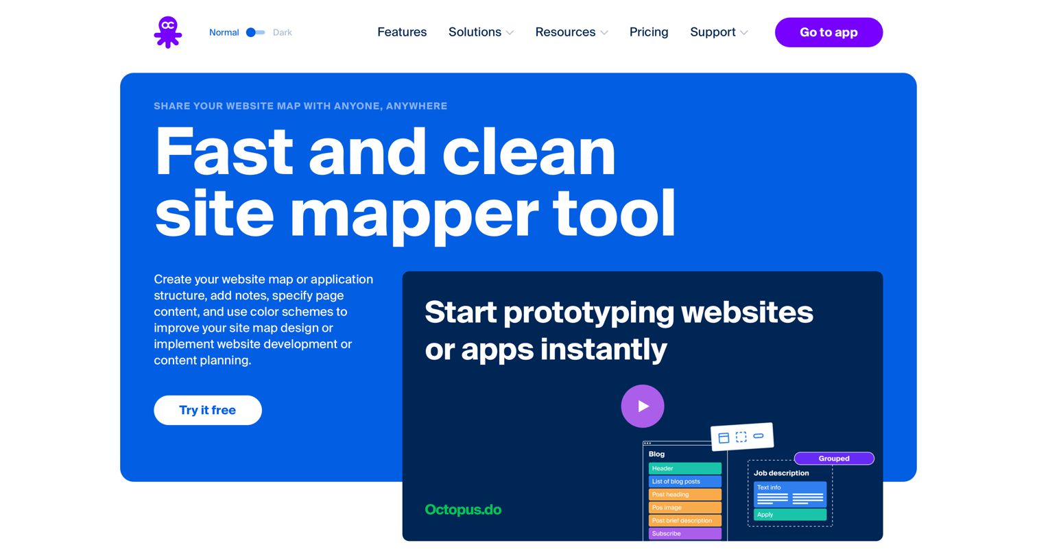 Octopus - Learn more about our Site Mapper Tool | Octopus.do screen