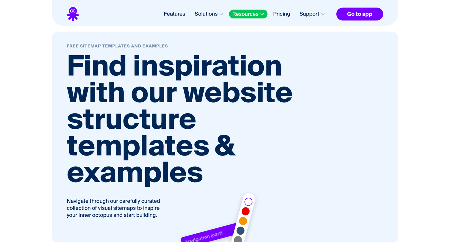 Octopus - Free Website Sitemap Templates & Examples — Octopus.do screen
