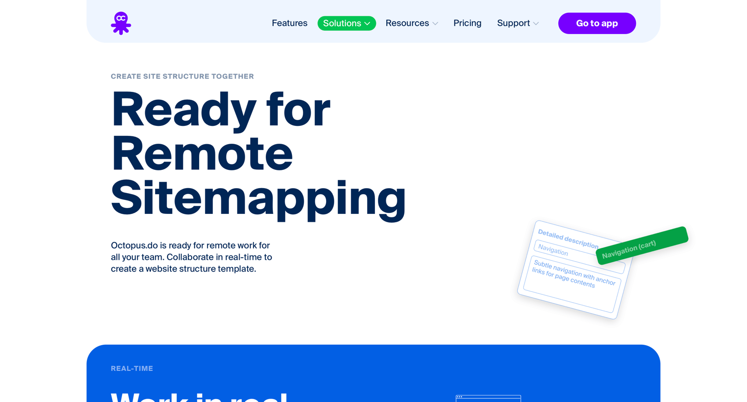 Octopus - Ready for Remote Sitemapping for all your team — Octopus.do screen
