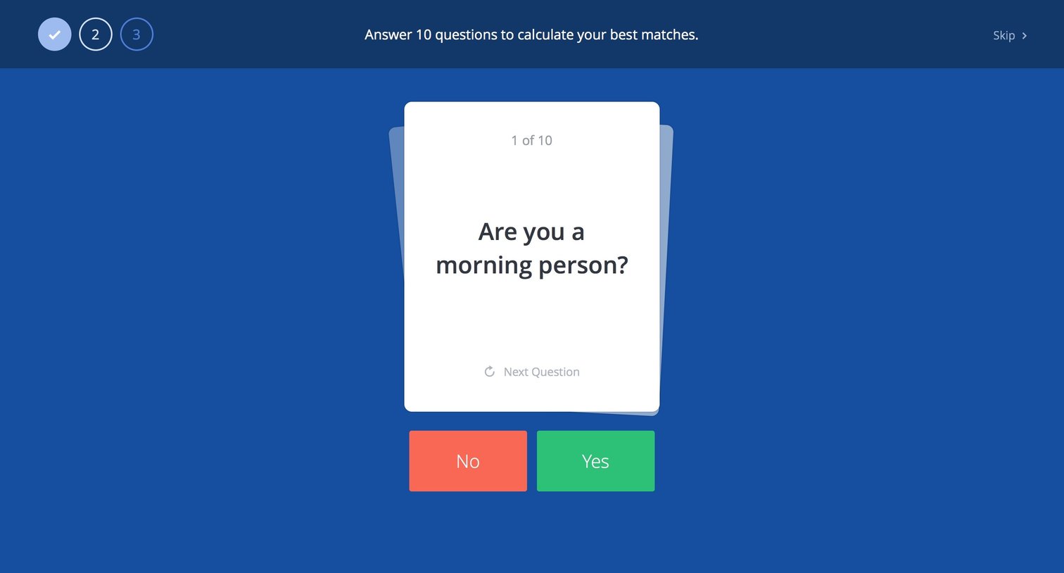 OkCupid - Onboarding screen