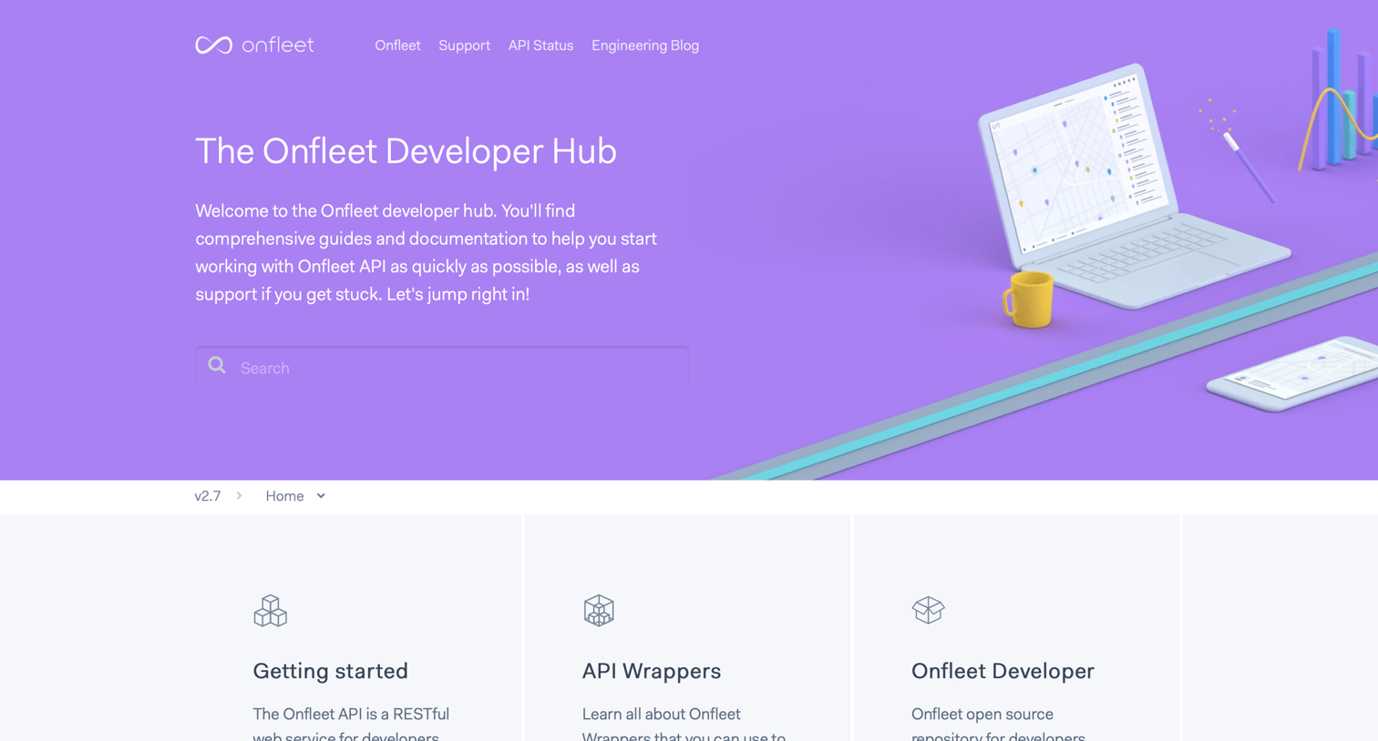 Onfleet - Onfleet API screen