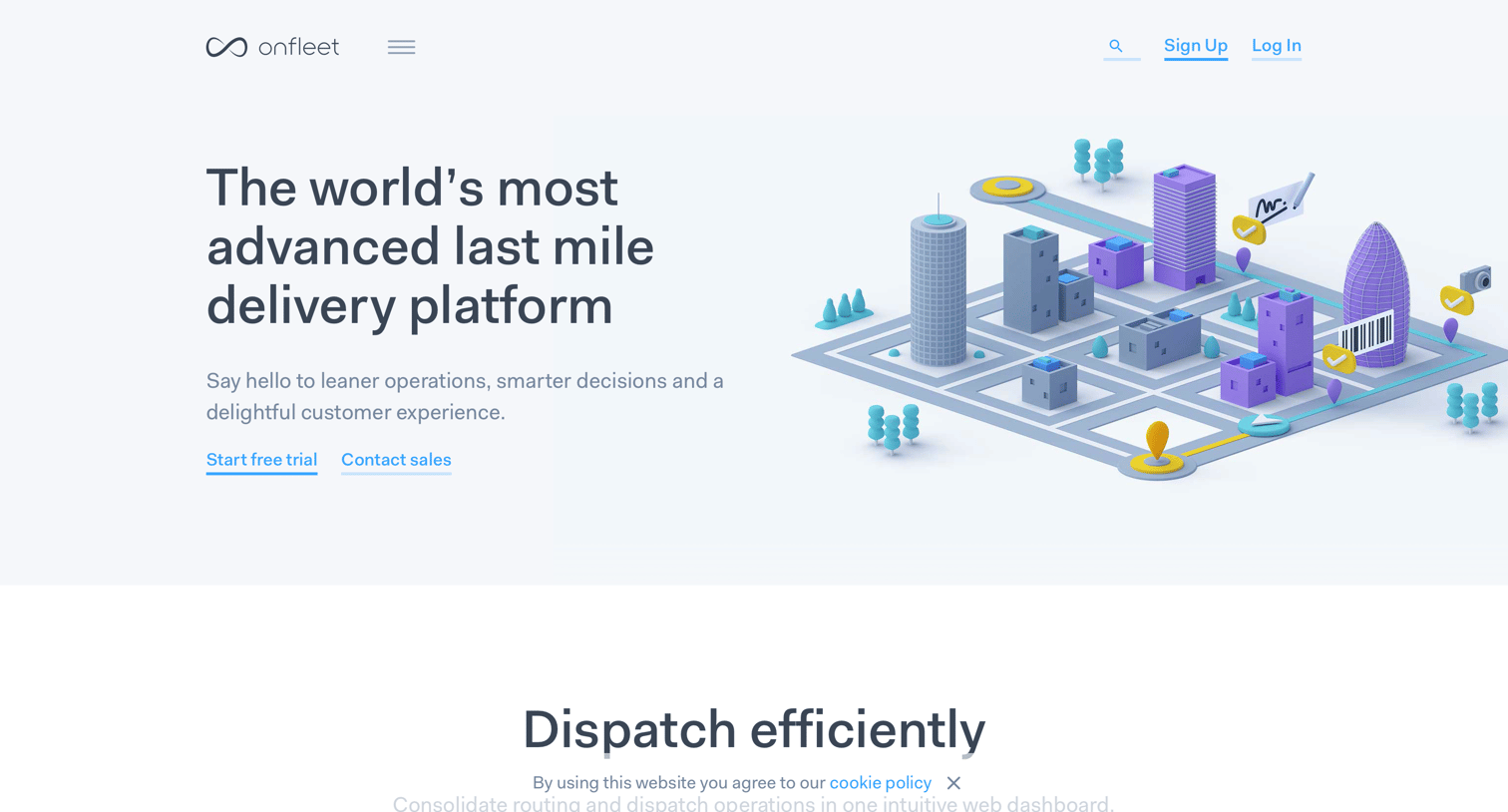 Onfleet - Onfleet | Features screen