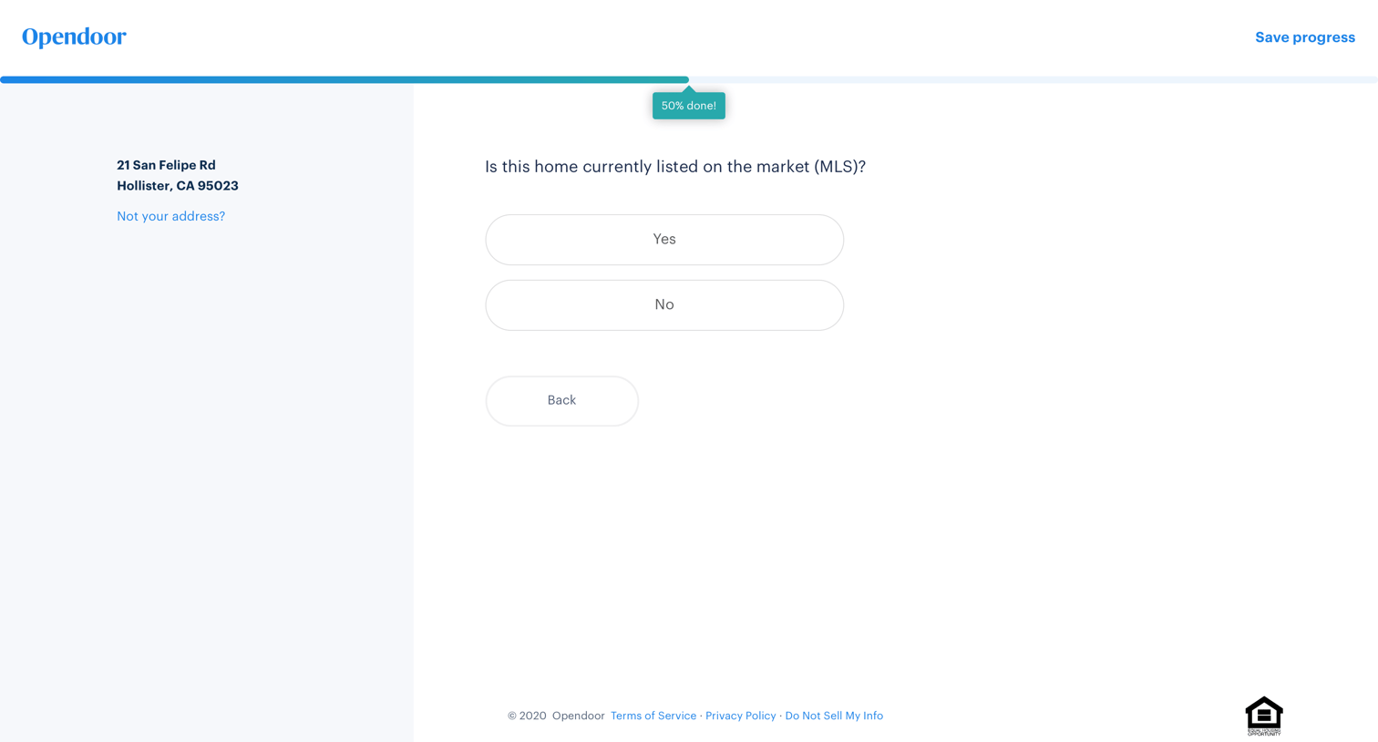 Opendoor screen