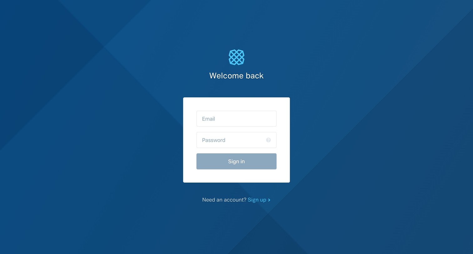 Plaid - Sign in screen