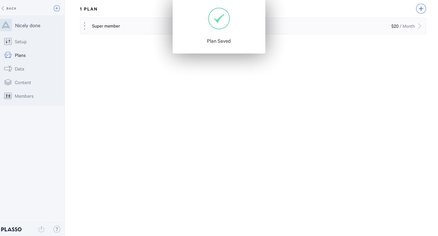Plasso - Notification screen