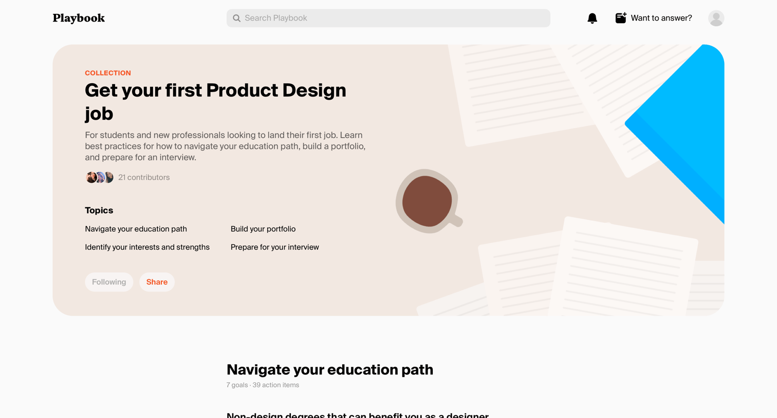 Get your first Product Design job Collection - Playbook from Playbook