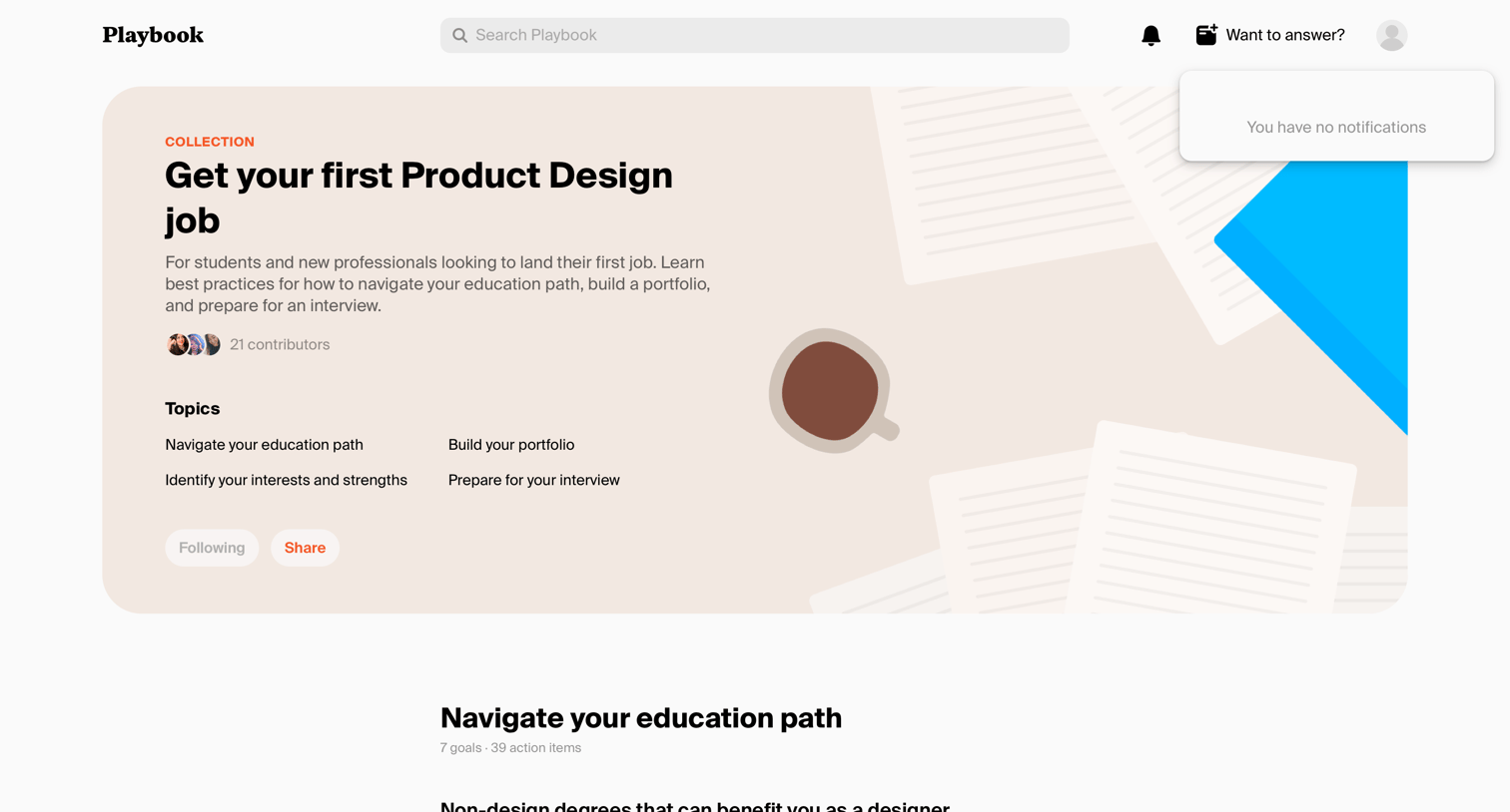 Get your first Product Design job Collection - Playbook from Playbook