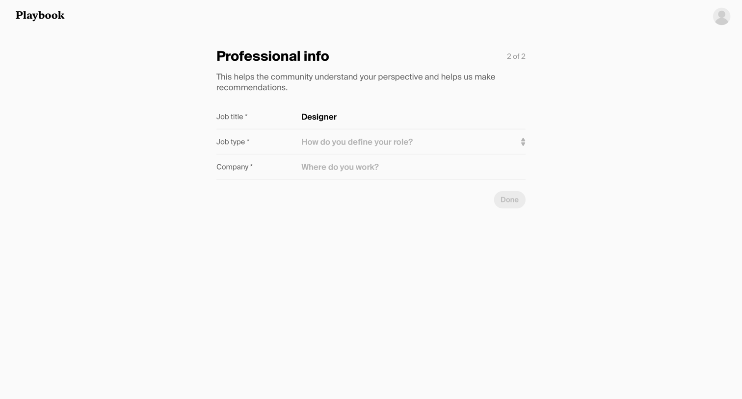 Playbook - Playbook - Onboarding screen