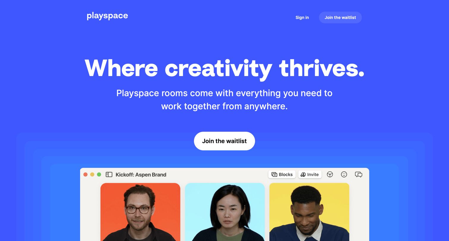Playspace - Playspace | Creative teamwork from anywhere screen