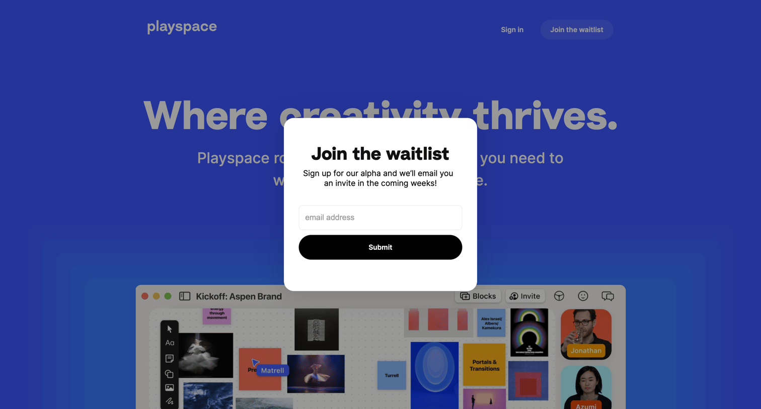Playspace - Playspace | Creative teamwork from anywhere screen