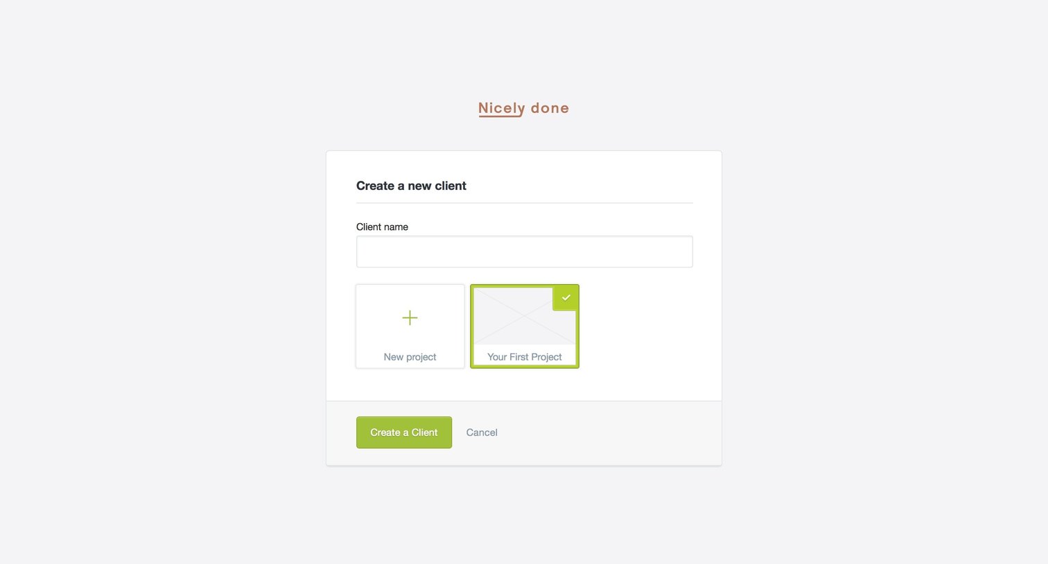 Prevue - Create screen