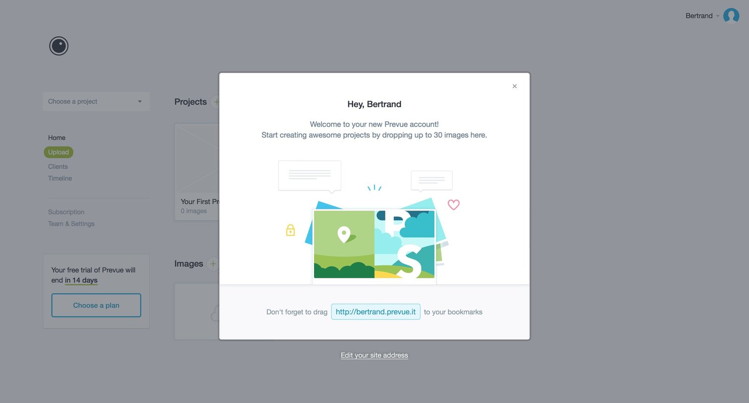 Prevue - Onboarding screen