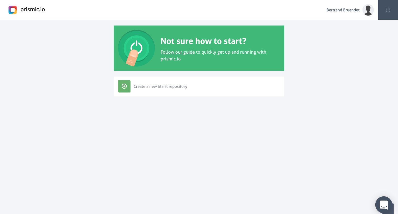 Prismic - Onboarding screen