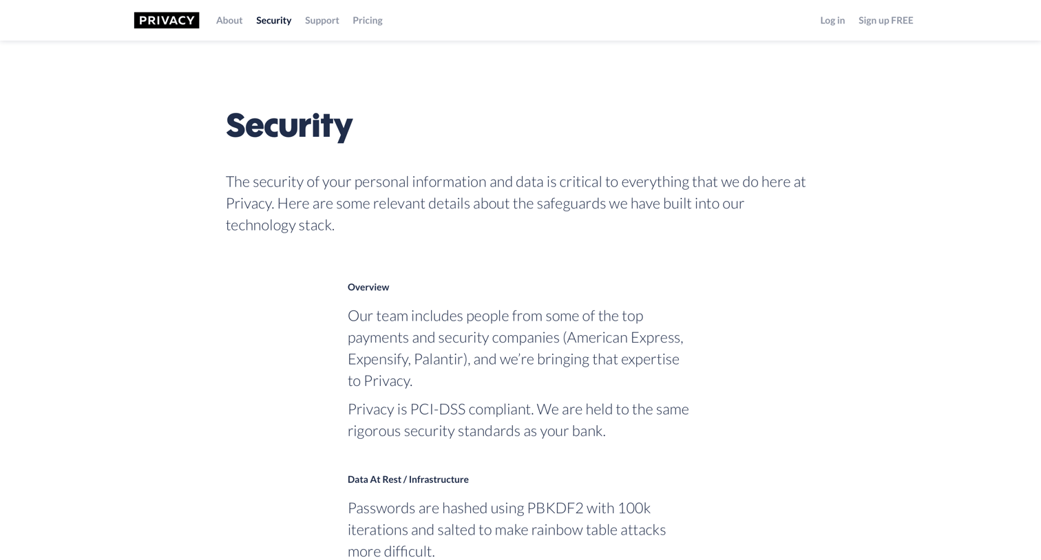 Security from Privacy