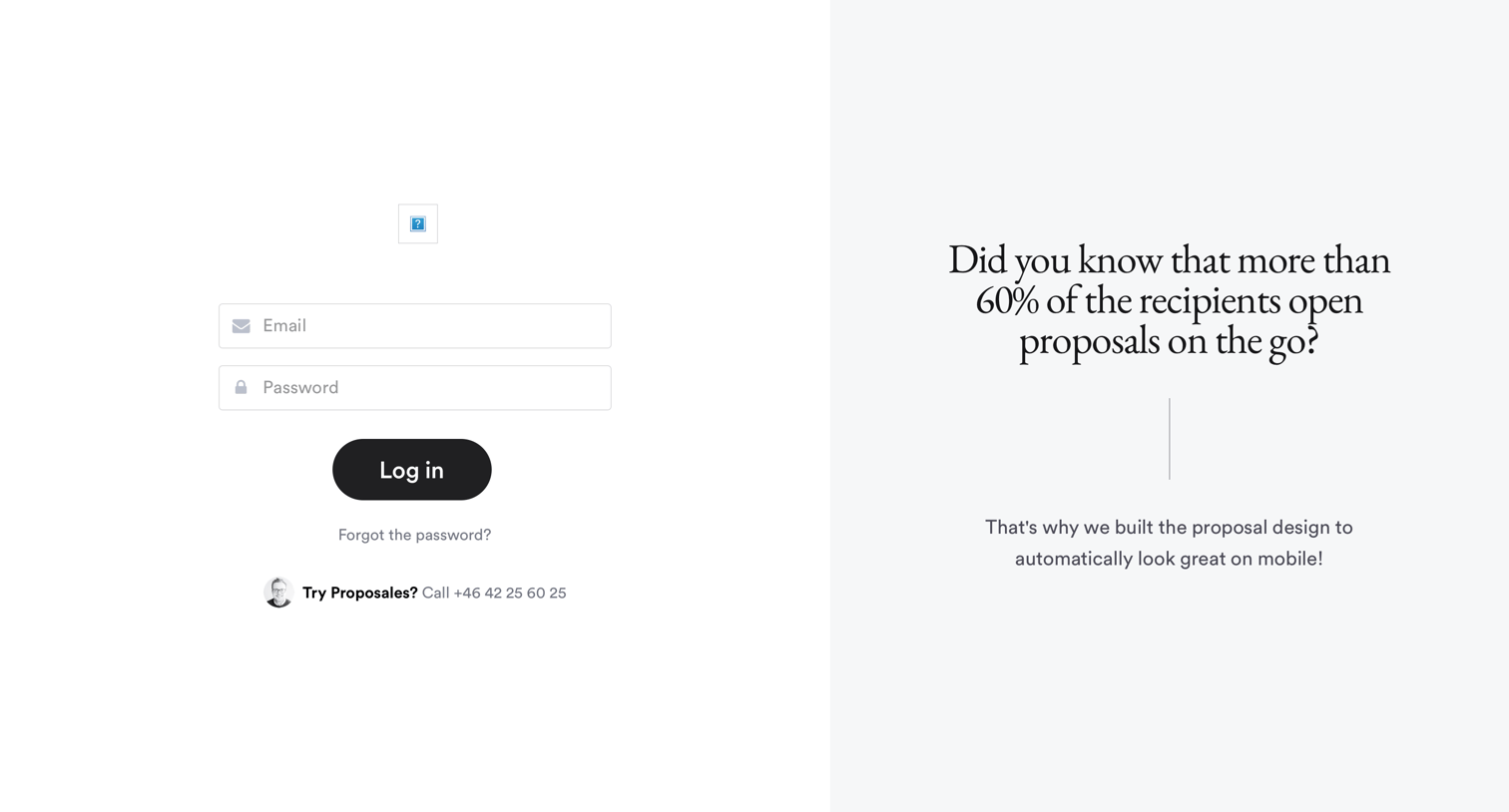 Proposales - Proposales™ — The fast & easy way of sending proposals screen