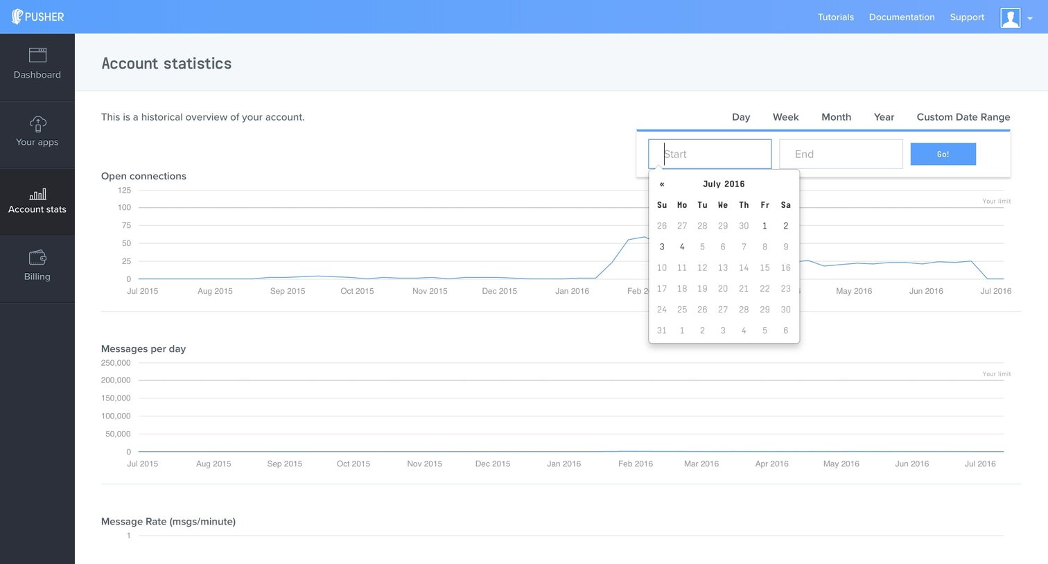 Calendar from Pusher