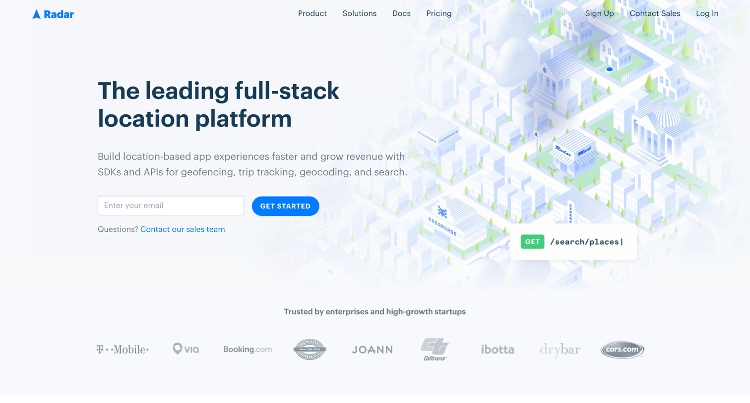 Radar - Location data infrastructure | Geofencing SDK and API | Radar screen