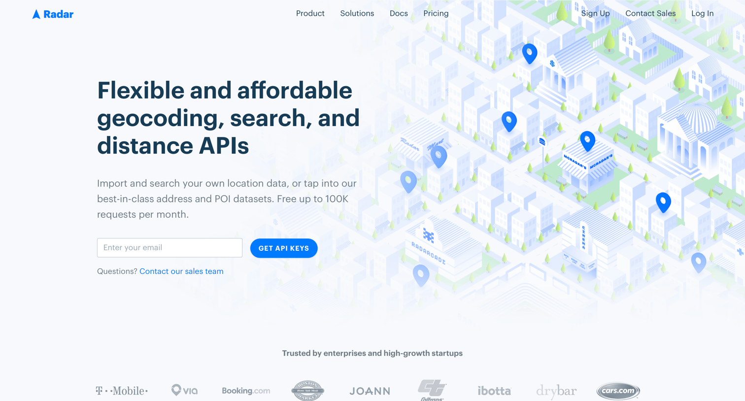 Radar - Geocoding, search, and distance APIs | Radar screen