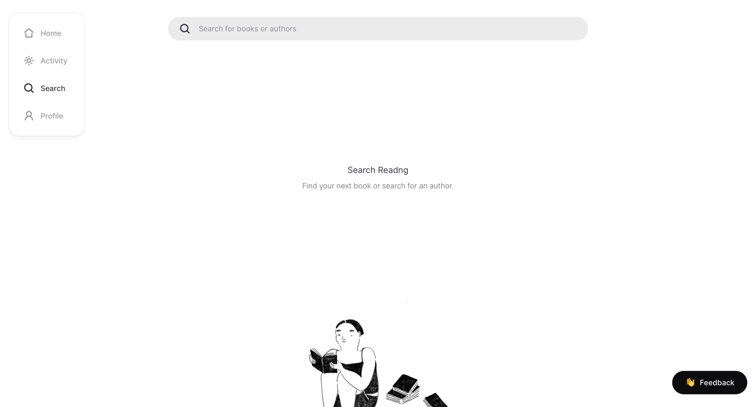Readng - Empty state screen